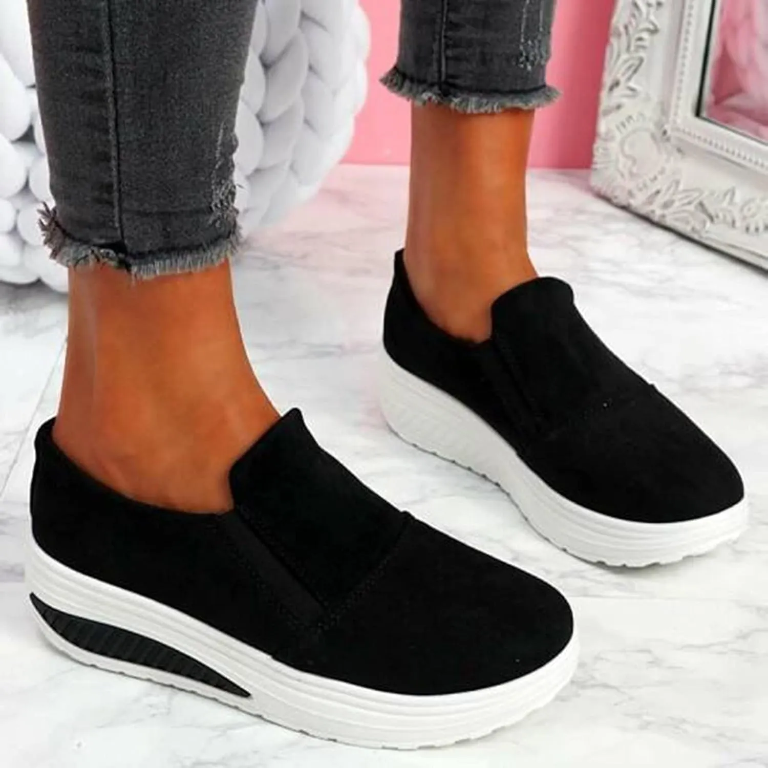 Running Shoes for Women Wide Fit Orthopedic Walking Shoes Platform Sneakers for Women Womens Shoes Casual Fall Sneakers Womens Platform Sneakers Fashion Women Orthopedic Sneakers Wide