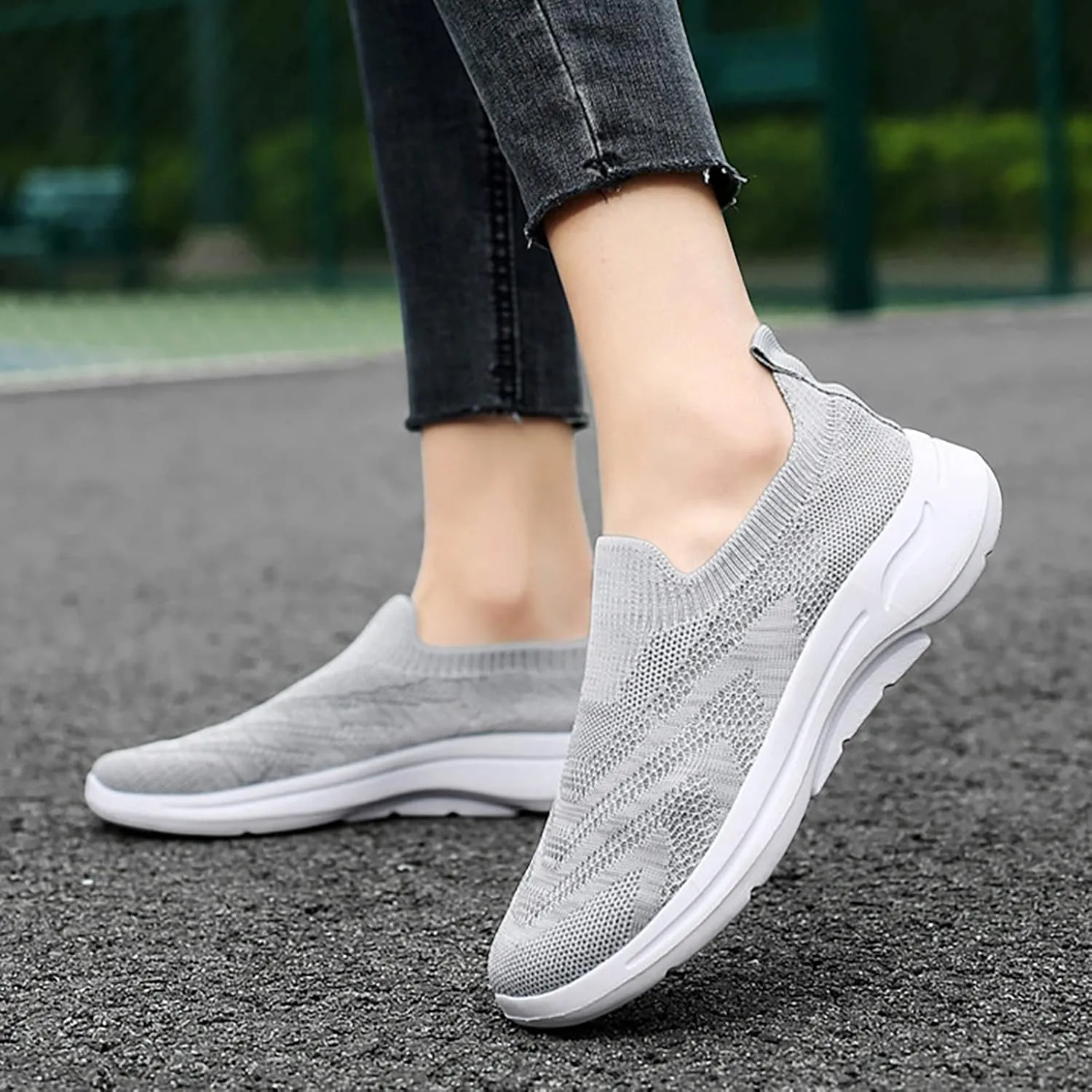 Running Shoes for Women Wide Fit Women's Black Slip On Dress Shoes Workout Shoes for Women Black Plantar Fasciitis Shoes Women Non Slip Slip On Walking Shoes Women Size 12