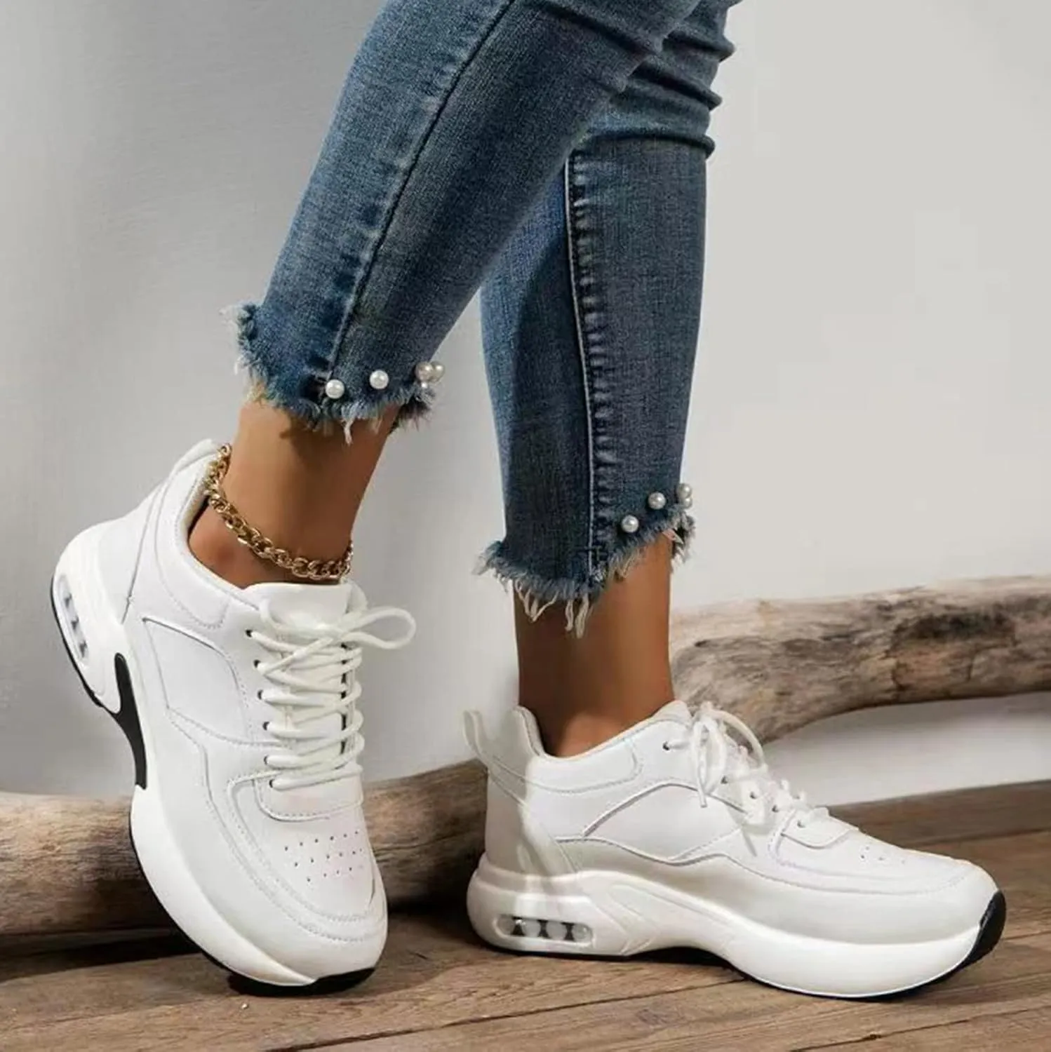 SBGMoSJ Fashion Sneakers for Women Comfy Work Shoes for Women Standing All Day Womens Slip On Sneakers Wide Womens Fashion Sneakers Size 10.5 Black Comfy Walking Shoes Women
