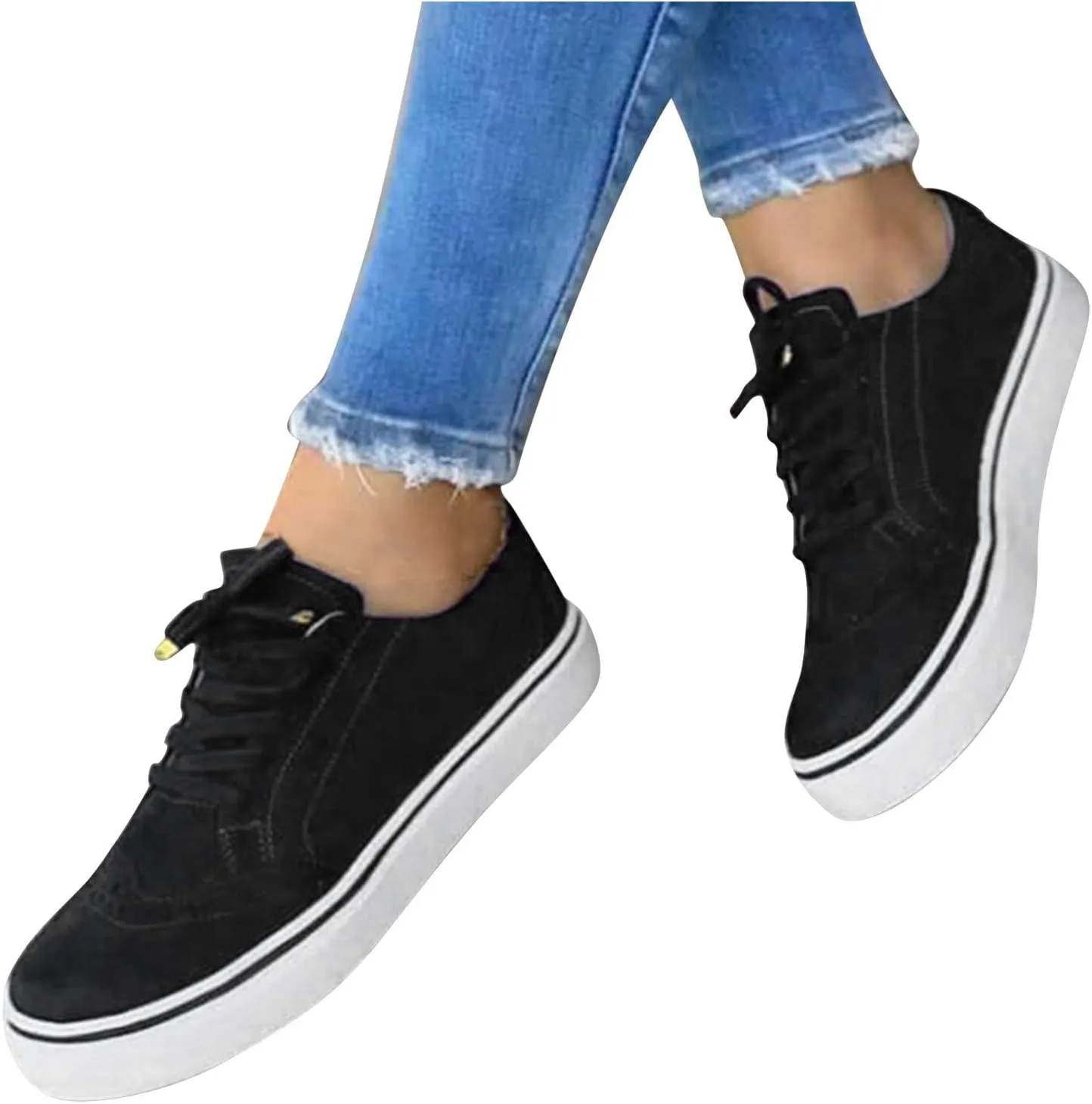 SBGMoSJ Plantar Fasciitis Shoes Women Work Dress Comfy Shoes for Women Slip On Black Shoes Women Slip On Wedges Womens Sneakers Size 11 Walking Zapatos Ortopedicos para Mujer Blancos