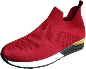 SBGMoSJ Platform Sneakers for Women Wide Size Women's Slip On Shoes Size 10 Wide Width Hiking Shoes Women 7.5 Wide Black Platform Tennis Shoes for Women Comfy Shoes for Women for Work All Day