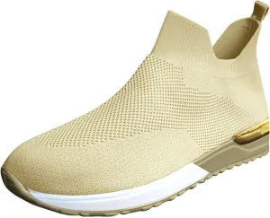 SBGMoSJ Platform Sneakers for Women Wide Size Women's Slip On Shoes Size 10 Wide Width Hiking Shoes Women 7.5 Wide Black Platform Tennis Shoes for Women Comfy Shoes for Women for Work All Day