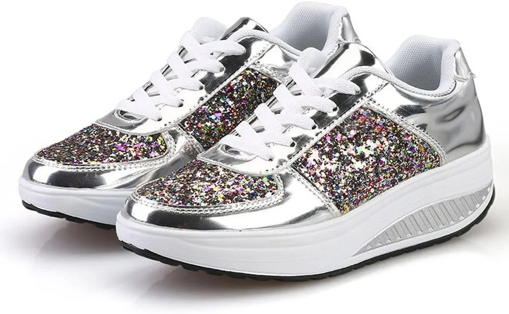 SBGMoSJ Womens Casual Slip On Sneakers Wide Width Womens Black Slip On Tennis Shoes Size 12 Casual Shoes for Women 2023 Wedge Womens Tennis Shoes 7.5 Wide Zapatos Antiderrapantes Para Mujeres