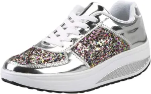 SBGMoSJ Womens Casual Slip On Sneakers Wide Width Womens Black Slip On Tennis Shoes Size 12 Casual Shoes for Women 2023 Wedge Womens Tennis Shoes 7.5 Wide Zapatos Antiderrapantes Para Mujeres