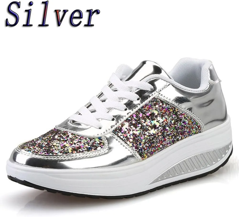 SBGMoSJ Womens Casual Slip On Sneakers Wide Width Womens Black Slip On Tennis Shoes Size 12 Casual Shoes for Women 2023 Wedge Womens Tennis Shoes 7.5 Wide Zapatos Antiderrapantes Para Mujeres