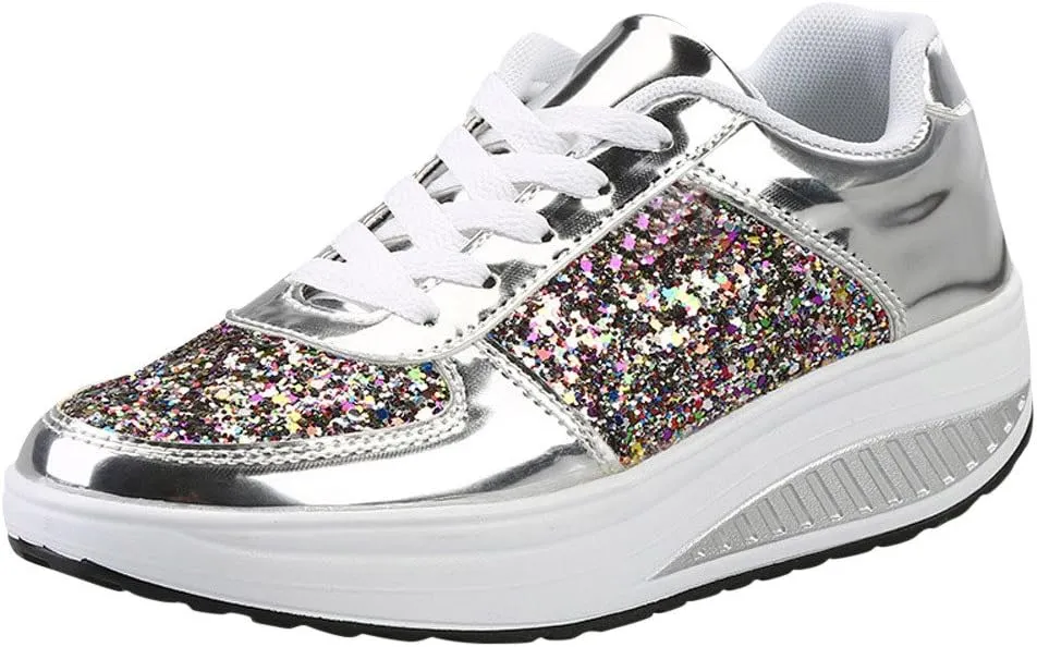 SBGMoSJ Womens Casual Slip On Sneakers Wide Width Womens Black Slip On Tennis Shoes Size 12 Casual Shoes for Women 2023 Wedge Womens Tennis Shoes 7.5 Wide Zapatos Antiderrapantes Para Mujeres