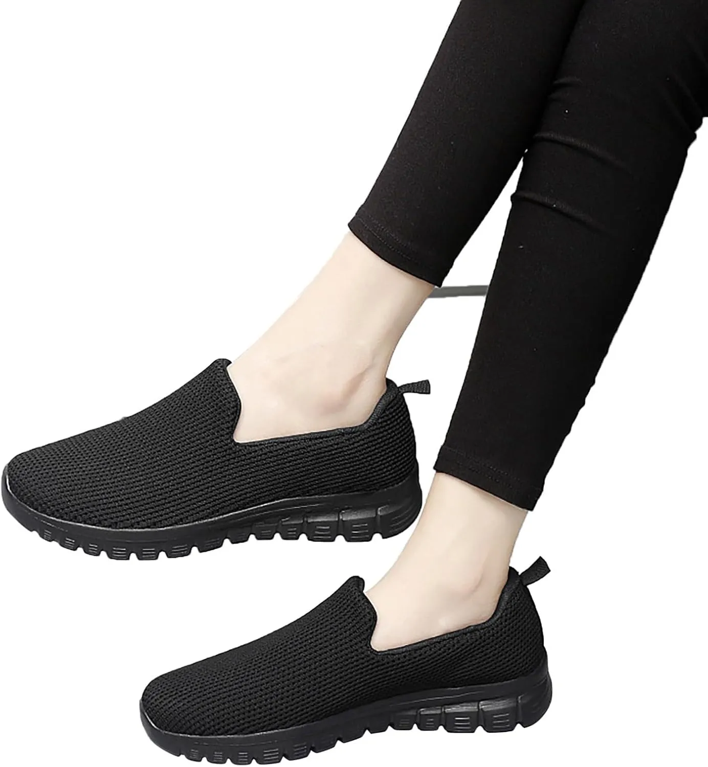 SBGMoSJ Womens Casual Sneakers Trending Comfy Shoes for Women Standing All Day Black Shoes for Women Black Tennis Shoes Womens Tennis Shoes for Women Size 8 Wide