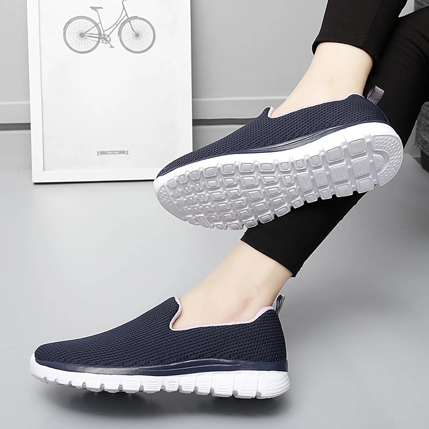 SBGMoSJ Womens Casual Sneakers Trending Comfy Shoes for Women Standing All Day Black Shoes for Women Black Tennis Shoes Womens Tennis Shoes for Women Size 8 Wide