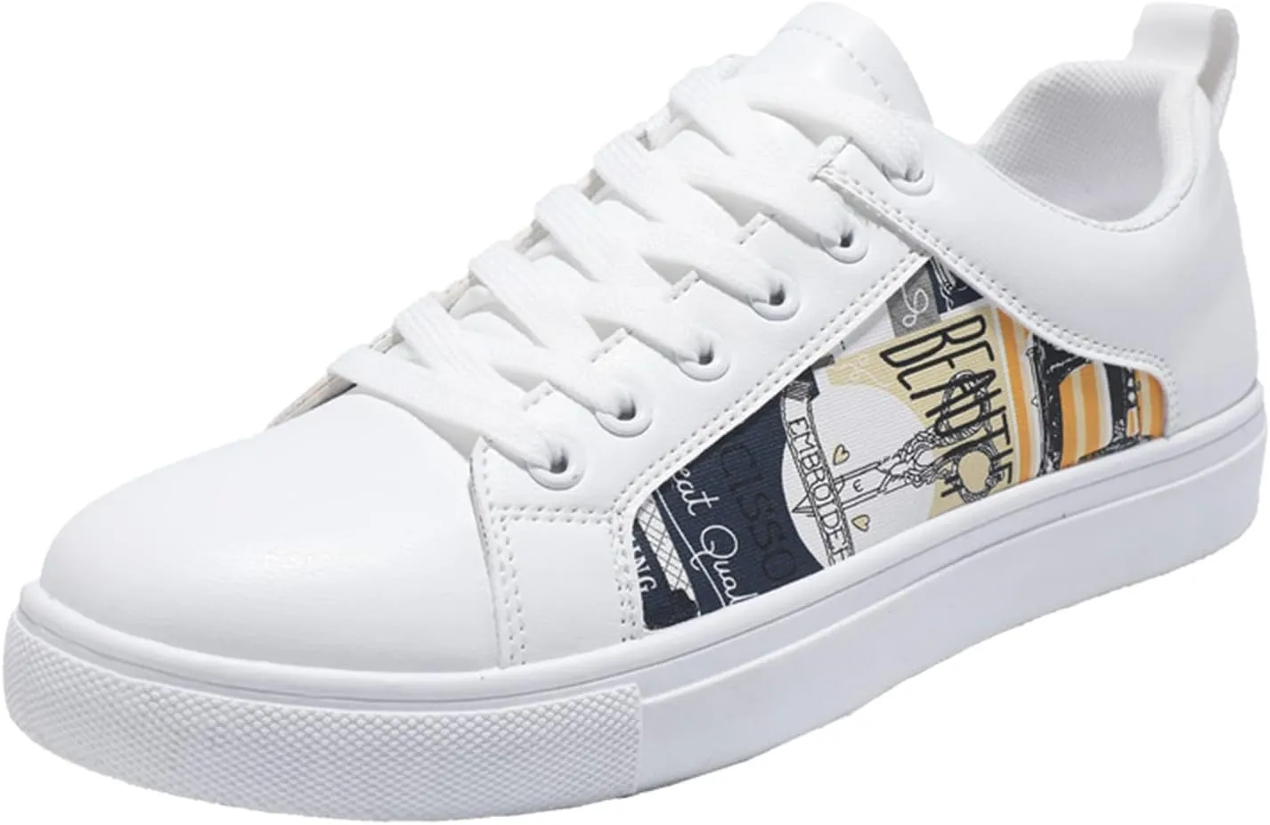 SBGMoSJ Womens High Top Wedge Sneakers All Womens Black Non Slip Size 9 Wide Work Shoes Slip On Tennis Shoes Women Wide Width High Top Sneakers for Women Zapatillas Blancas para Mujer Elegantes