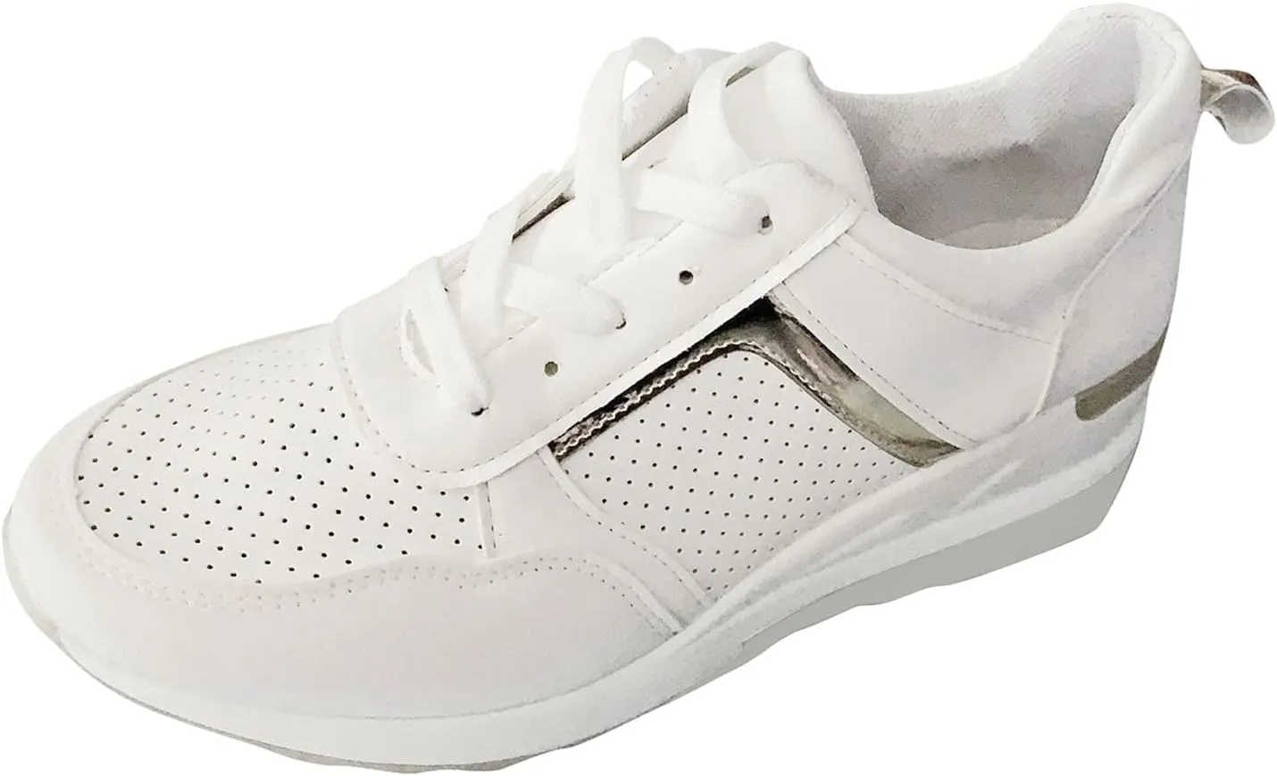 SBGMoSJ Womens Wide Casual Shoes Zapatos para Mujer CóModos Tenis Womens White Leather Slip On Sneakers Womens Shoes Sneakers Wide Toe Box Comfy Open Toe Flats Shoes Women Dressy Cute