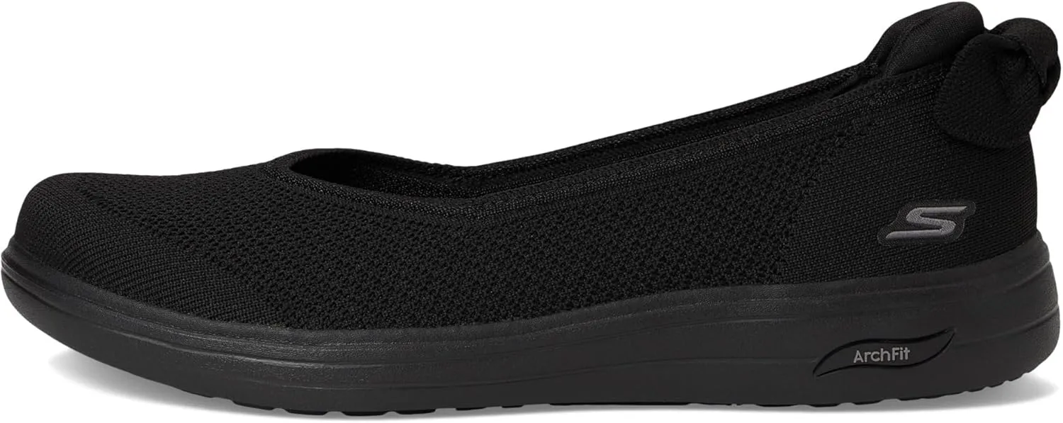 SKECHERS Women's On-The-go Arch Fit Inspire Ballerina W/Bow Ballet Flat
