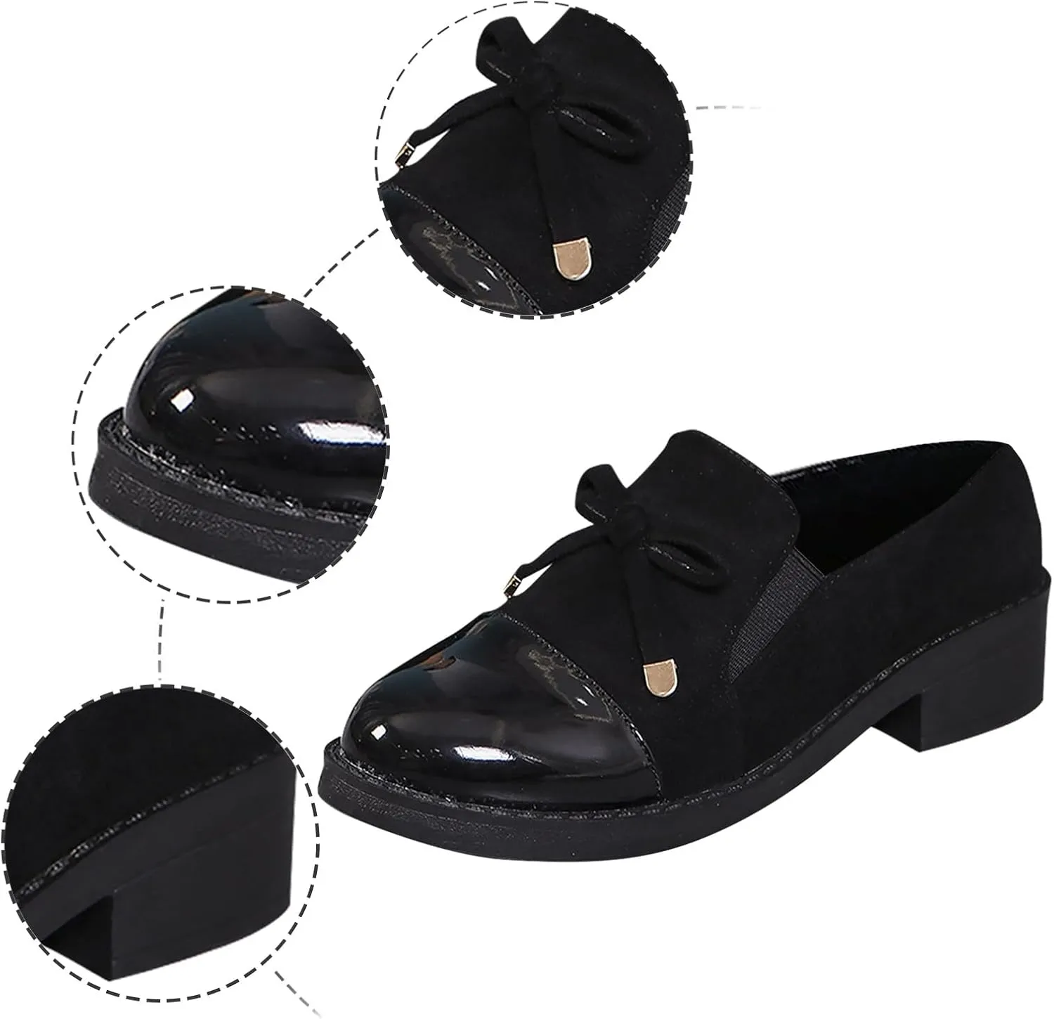 Slip On Loafers for Women Low Business Shoes Classic Penny Loafers Dressy Work Shoes Comfort Casual Office Shoes