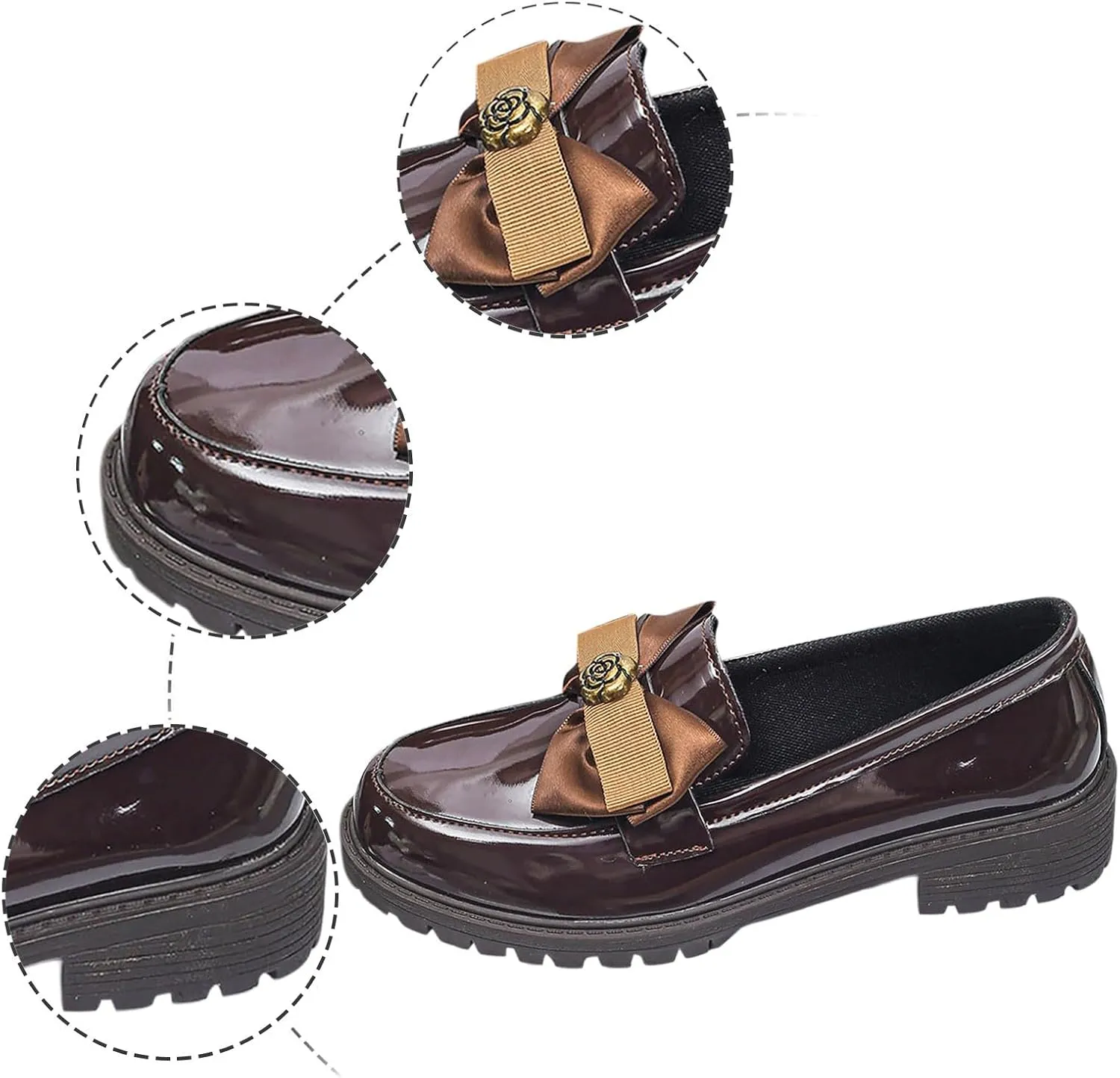 Slip On Loafers for Women Low Business Shoes Classic Penny Loafers Dressy Work Shoes Comfort Casual Office Shoes
