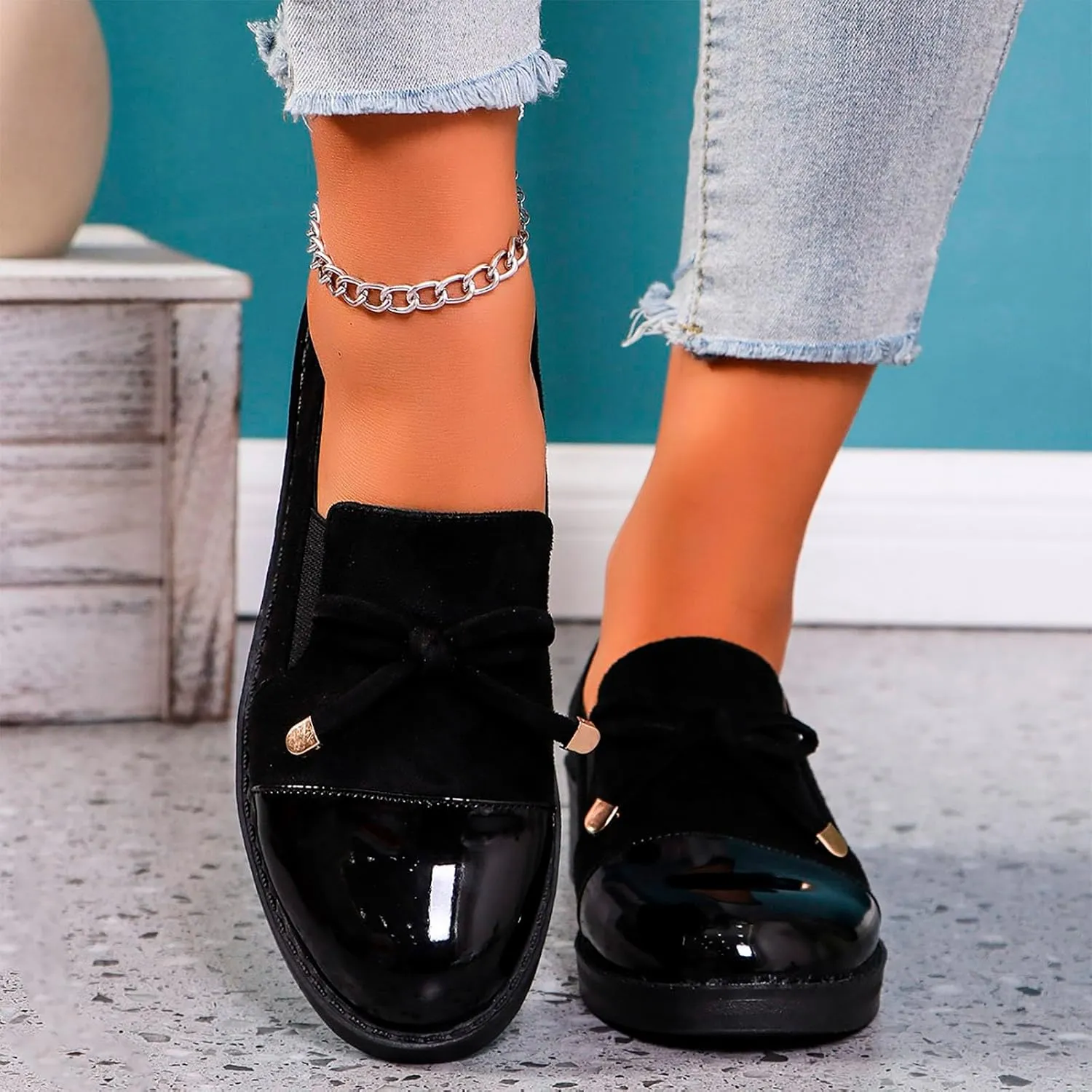 Slip On Loafers for Women Low Business Shoes Classic Penny Loafers Dressy Work Shoes Comfort Casual Office Shoes