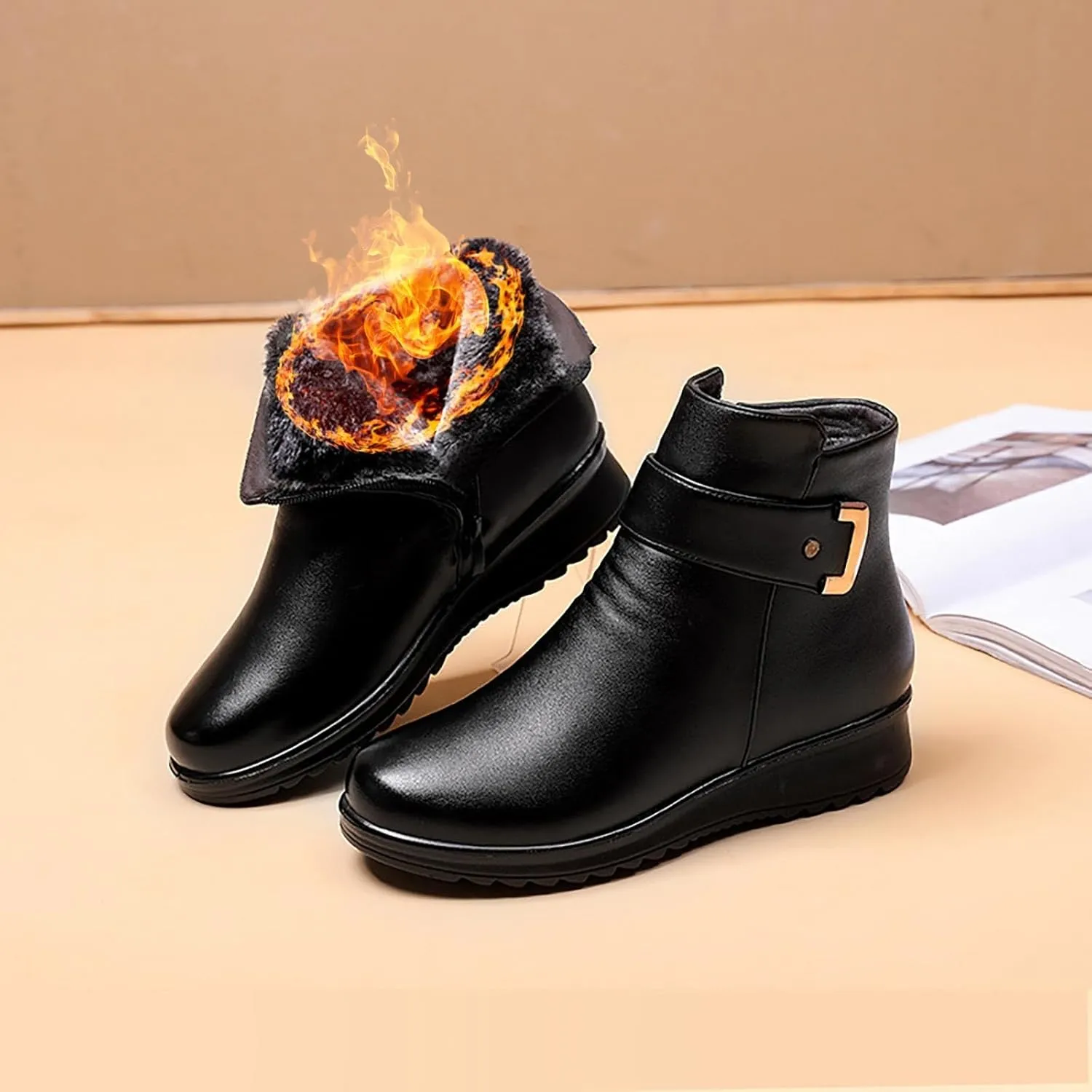 Snow Boots for Women Waterproof Slip On Warm Boots for Ladies Snow Boots Womens Winter Ankle Boots Ladies Womens Snow Boot Ankle Boots for Women Knee High Snow Booties Men