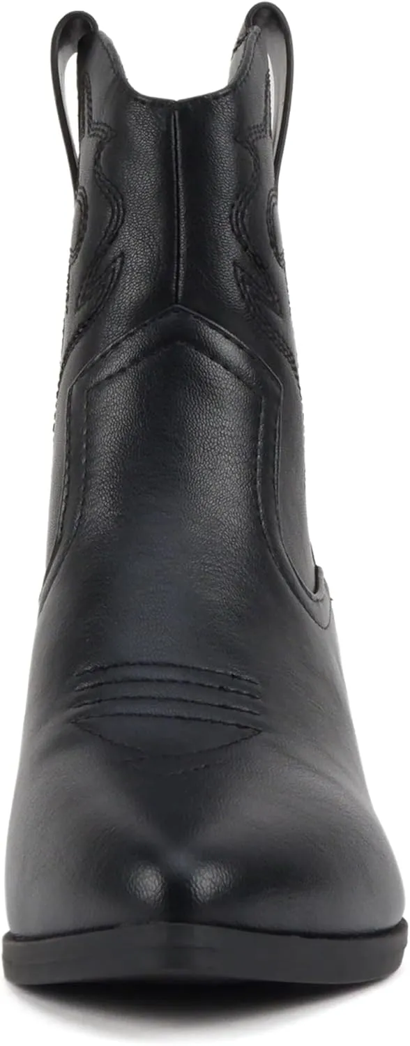 Soda “BLAZING” ~ Women Western Bootie Pointe Toe with Low Heel (Wide Fit Available)
