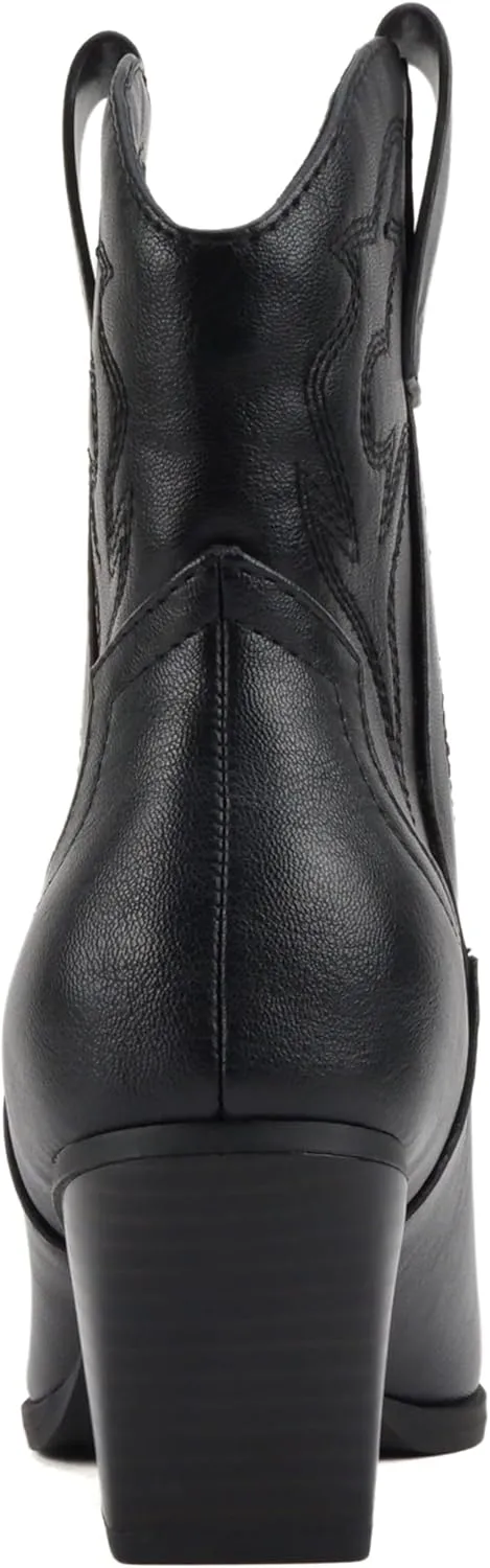Soda “BLAZING” ~ Women Western Bootie Pointe Toe with Low Heel (Wide Fit Available)