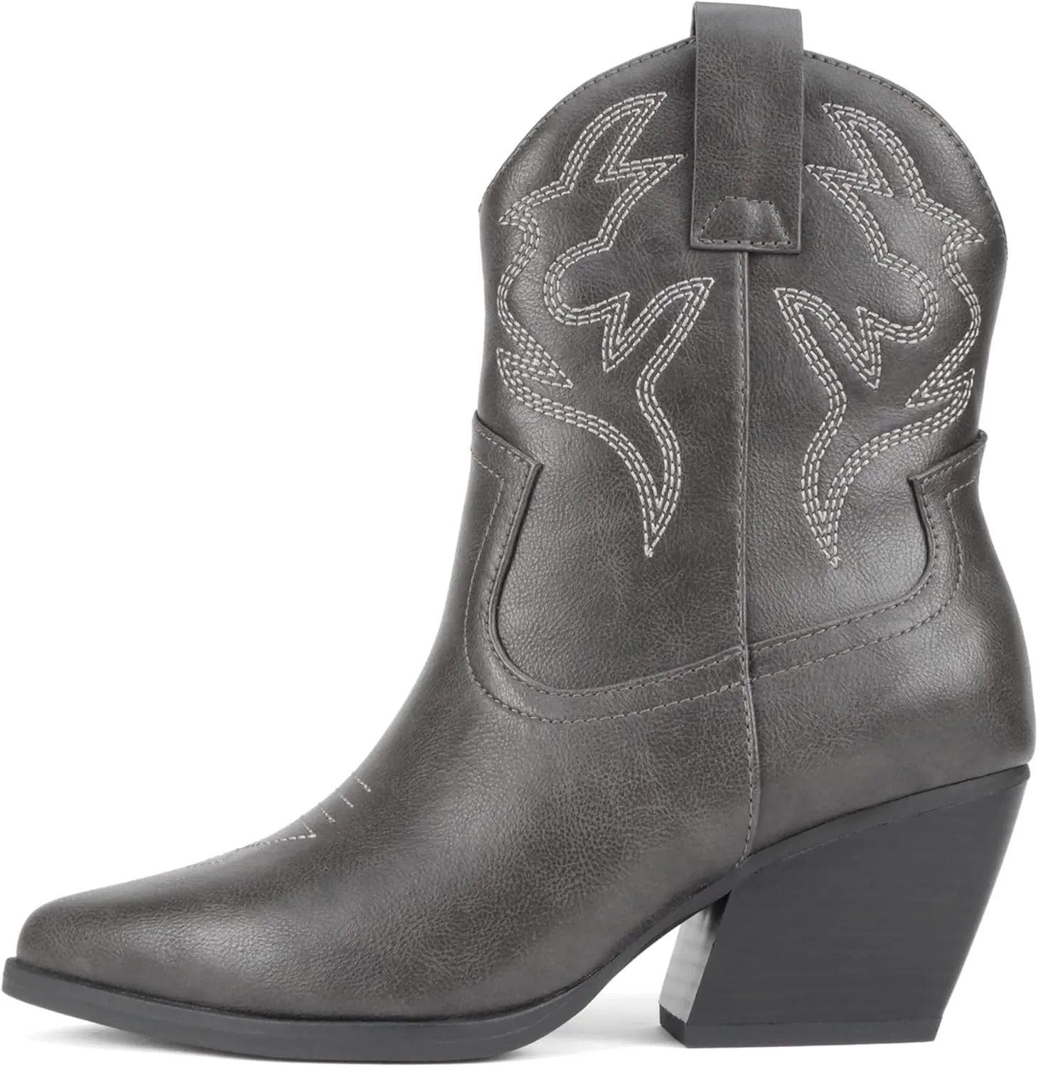 Soda “BLAZING” ~ Women Western Bootie Pointe Toe with Low Heel (Wide Fit Available)