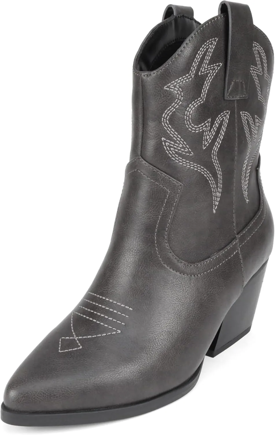 Soda “BLAZING” ~ Women Western Bootie Pointe Toe with Low Heel (Wide Fit Available)