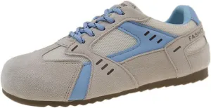 Stylish Breathable Leather Color Block Sneakers with Increased Height, Lightweight, Fashionable Design - Spring Collection Casual Trainers for Men