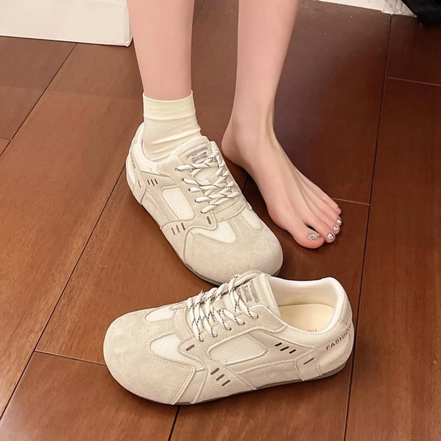 Stylish Breathable Leather Color Block Sneakers with Increased Height, Lightweight, Fashionable Design - Spring Collection Casual Trainers for Men
