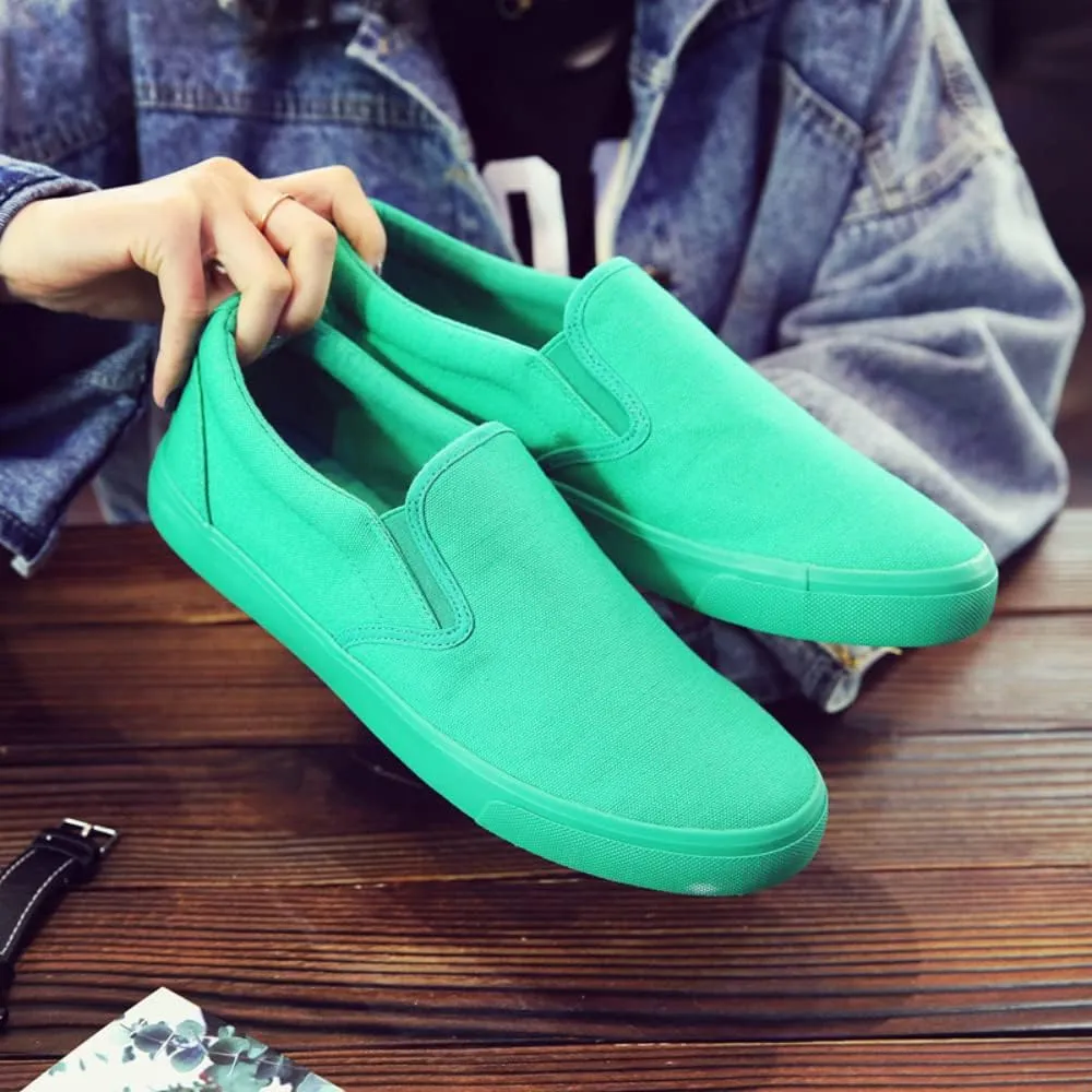 SUKKCCNO Comfortable and Breathable Canvas Shoes Flat Bottom Fashionable Street Style Men's and Women's Standard Size Shoes Spring and Autumn Versatile Cloth Shoes