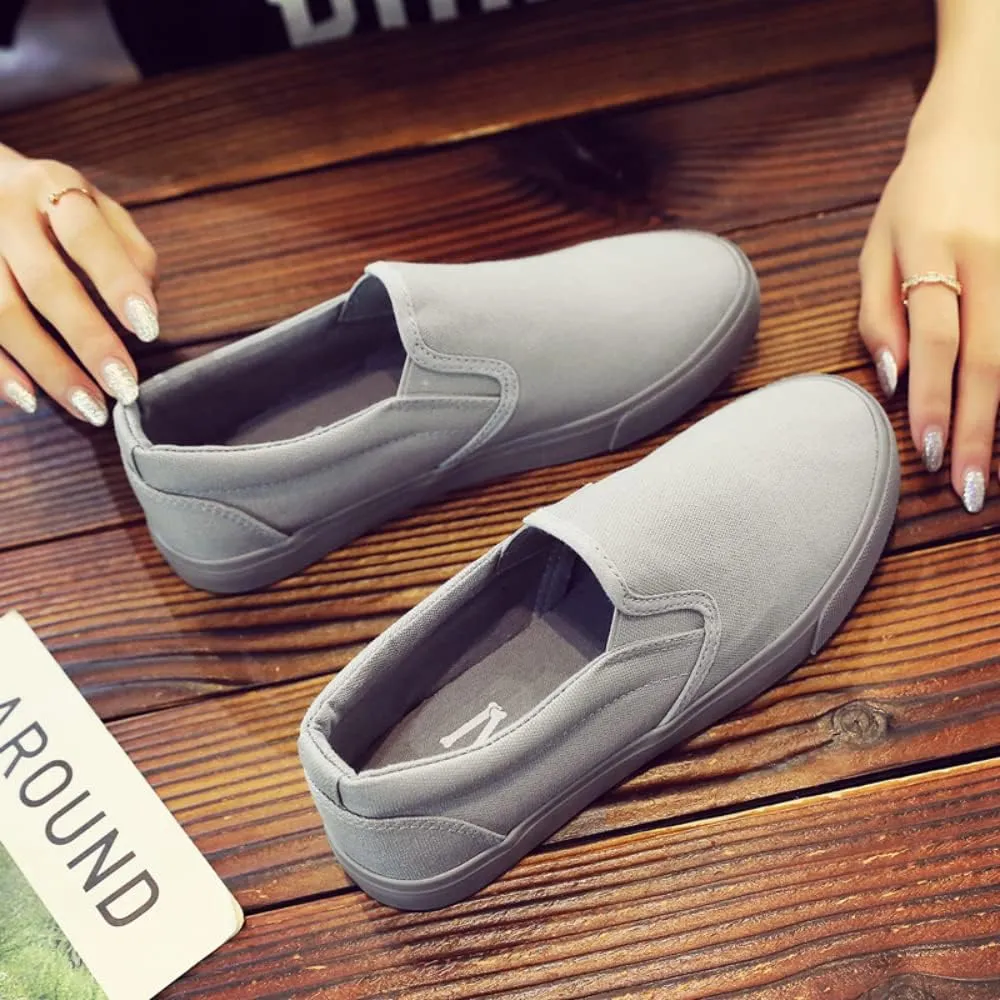 SUKKCCNO Comfortable and Breathable Canvas Shoes Flat Bottom Fashionable Street Style Men's and Women's Standard Size Shoes Spring and Autumn Versatile Cloth Shoes