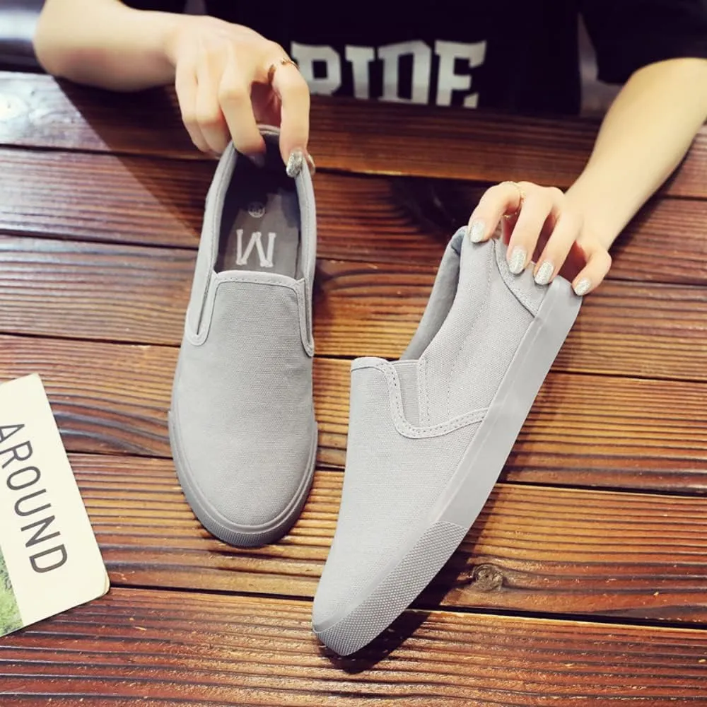 SUKKCCNO Comfortable and Breathable Canvas Shoes Flat Bottom Fashionable Street Style Men's and Women's Standard Size Shoes Spring and Autumn Versatile Cloth Shoes