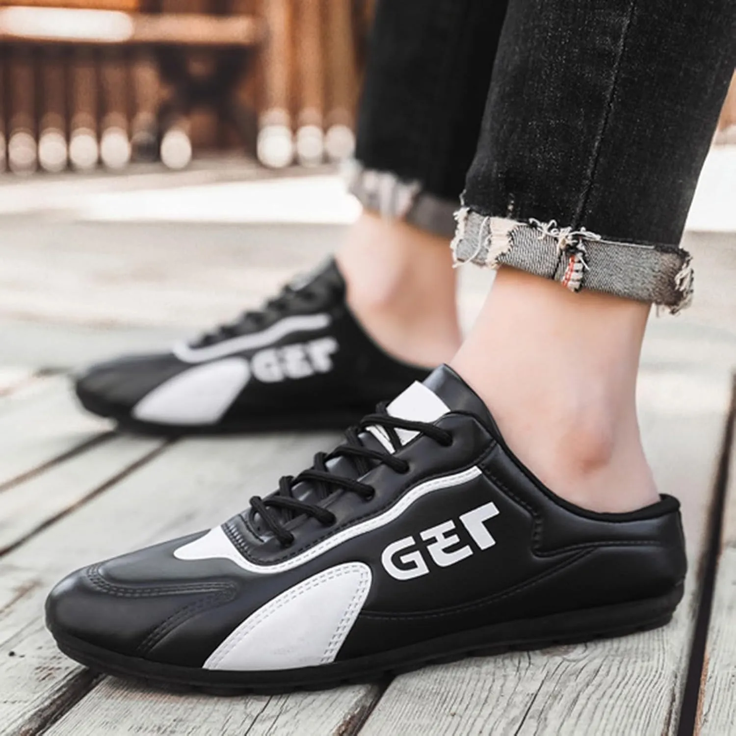 Tennis Walking Shoes Spring New Men's Shoes Lazy Slip Ons and Half Slippers Foreign Trade Men's Casual