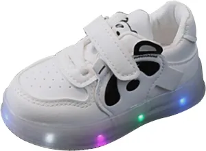 Toddler Infant Boys Girls Flash Light Up Flats Shoes Baby Kids Unisex Color Block Luminous Breathable Sneakers