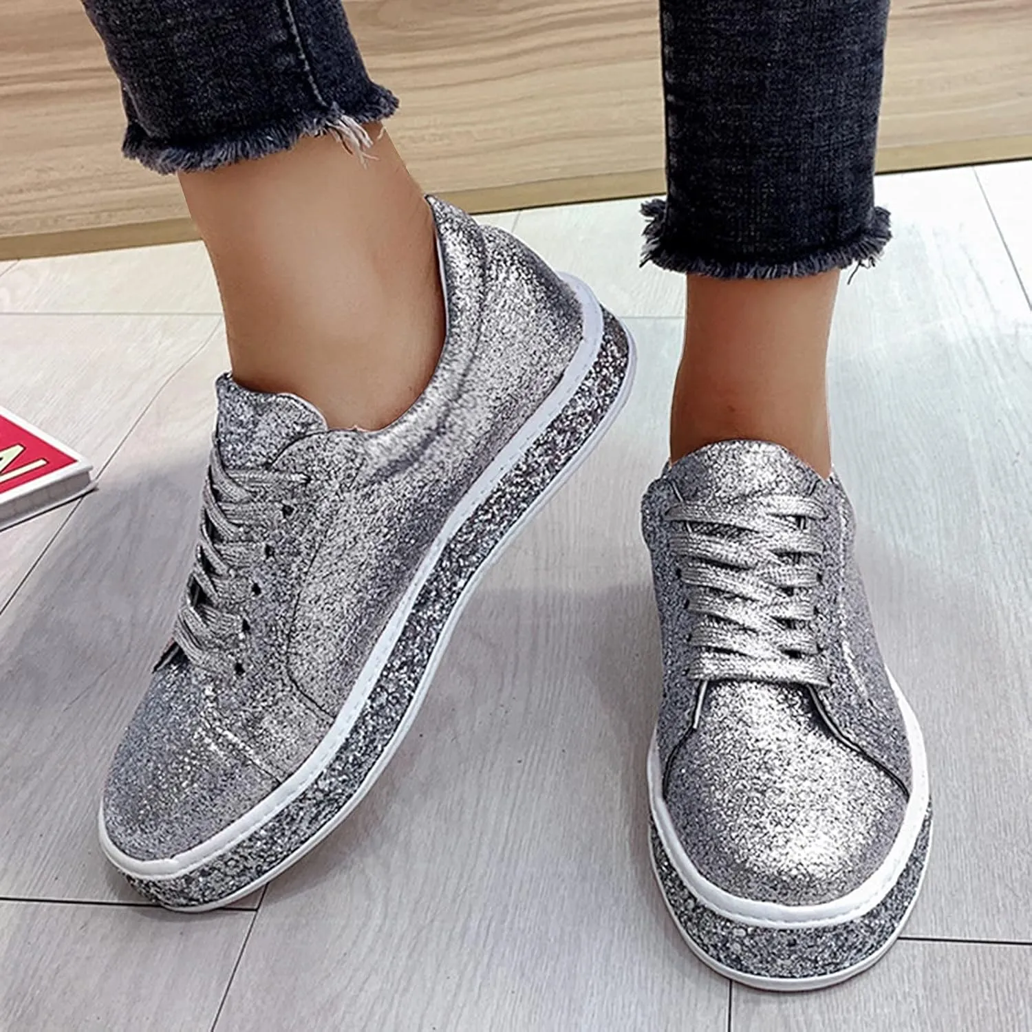 Trendy Wedge Sneakers for Women 2023 Zapatos Comodos De Mujer Suaves para Fiesta Workout Shoes for Women Wide Fit Plantar Fasciitis Sneakers Women Arch Support White Slip On Sneakers Women Black
