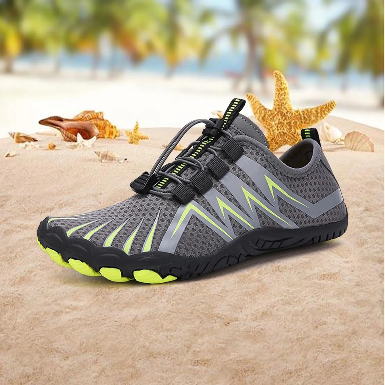 Unisex Grounded Footwear Summer Breathable Quicky Dry Slip On Wide Toe Box Sneakers Lightweight Athletic Color Block Beach Water Shoes Comfortable Outdoor Hiking Sneakers