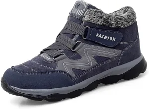 VARSKARC Women's Winter Thermal Villi Leather Platform Fashion high top Boots Non-Slip Hiking Boots