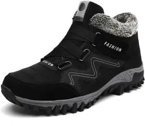 VARSKARC Women's Winter Thermal Villi Leather Platform Fashion high top Boots Non-Slip Hiking Boots