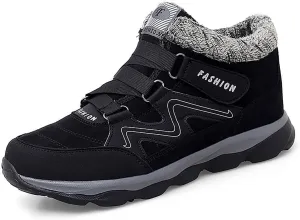 VARSKARC Women's Winter Thermal Villi Leather Platform Fashion high top Boots Non-Slip Hiking Boots