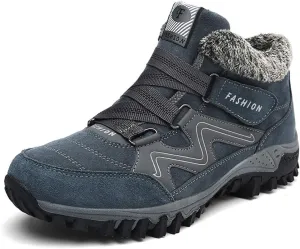 VARSKARC Women's Winter Thermal Villi Leather Platform Fashion high top Boots Non-Slip Hiking Boots