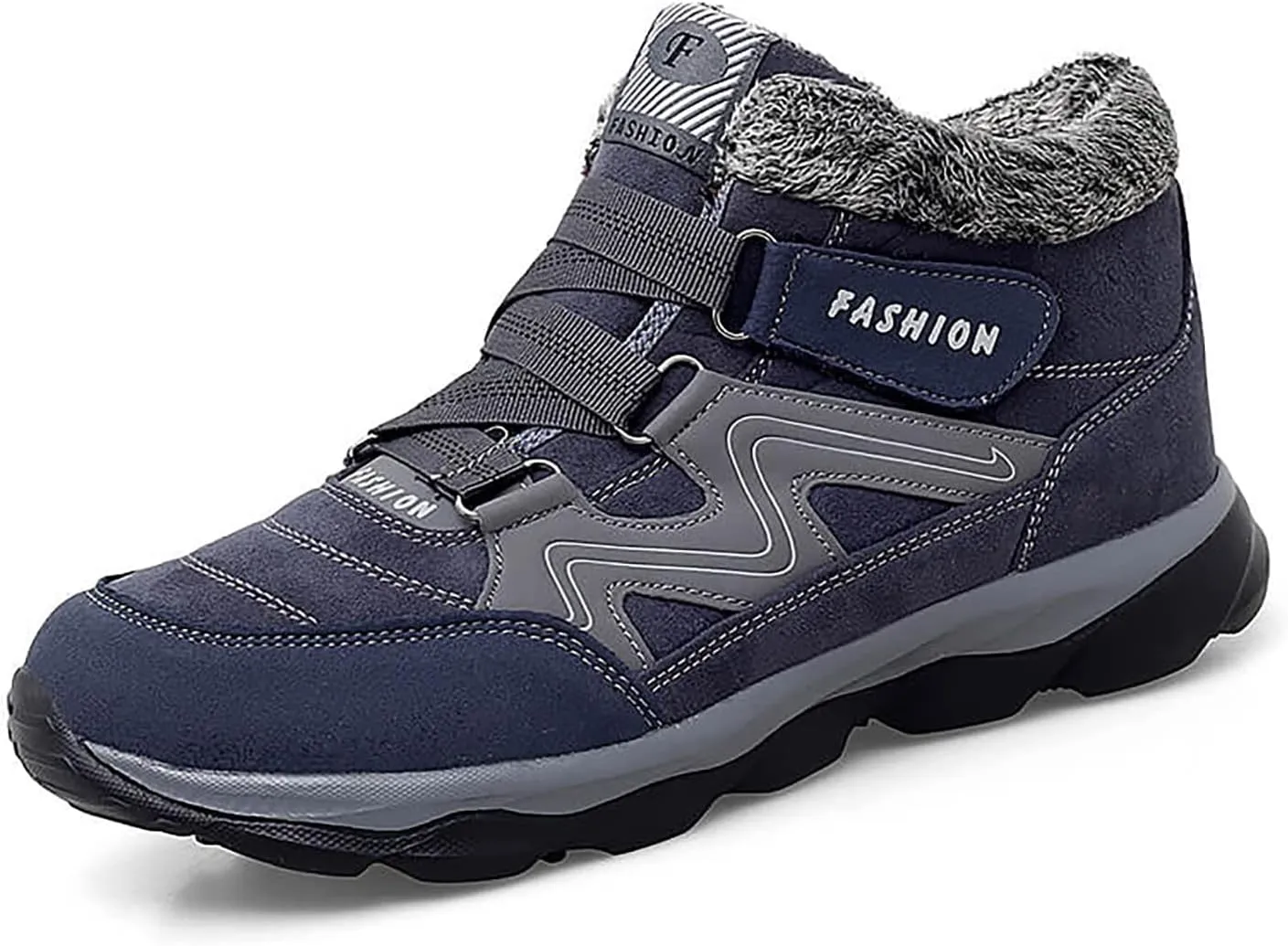VARSKARC Women's Winter Thermal Villi Leather Platform Fashion high top Boots Non-Slip Hiking Boots