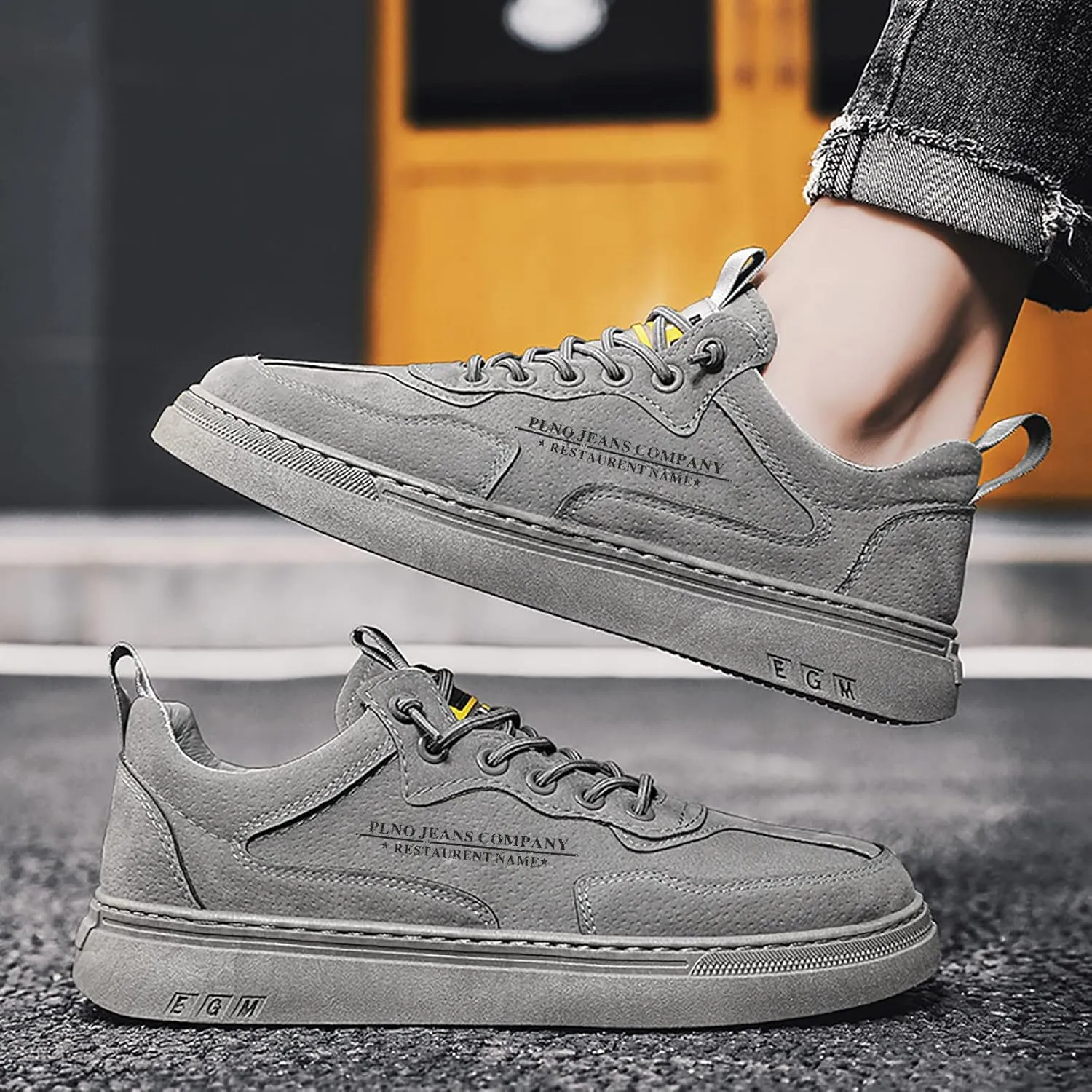 Walking Shoes Tennis Comfortable for Men Fashion Casual Lace Up Sport Shoes Skate