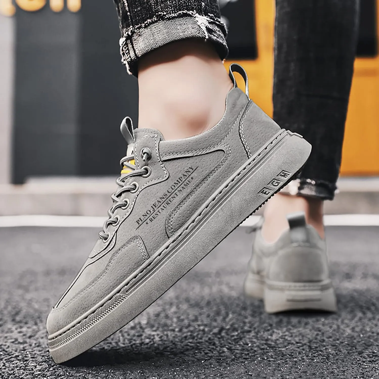 Walking Shoes Tennis Comfortable for Men Fashion Casual Lace Up Sport Shoes Skate