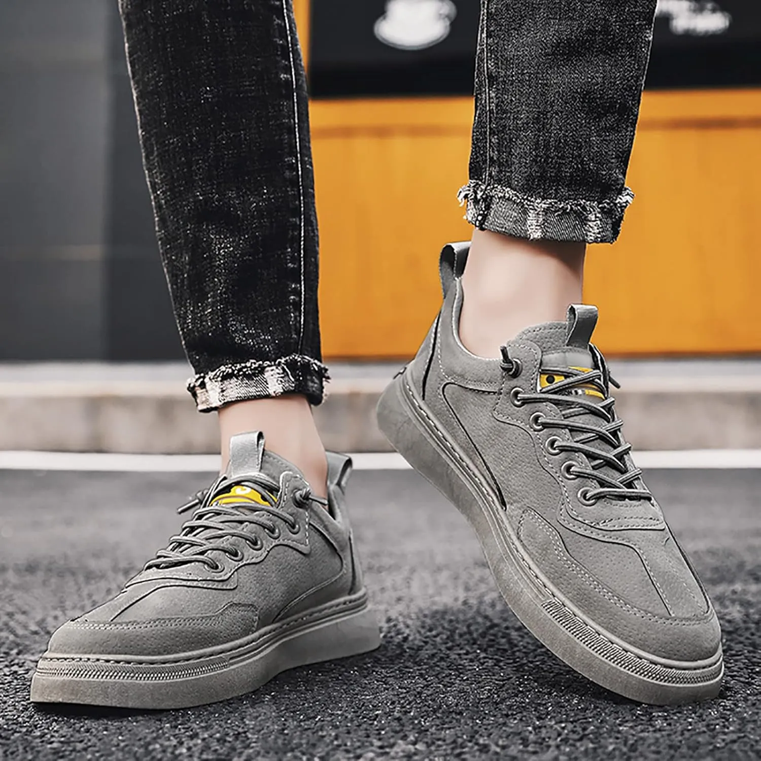 Walking Shoes Tennis Comfortable for Men Fashion Casual Lace Up Sport Shoes Skate