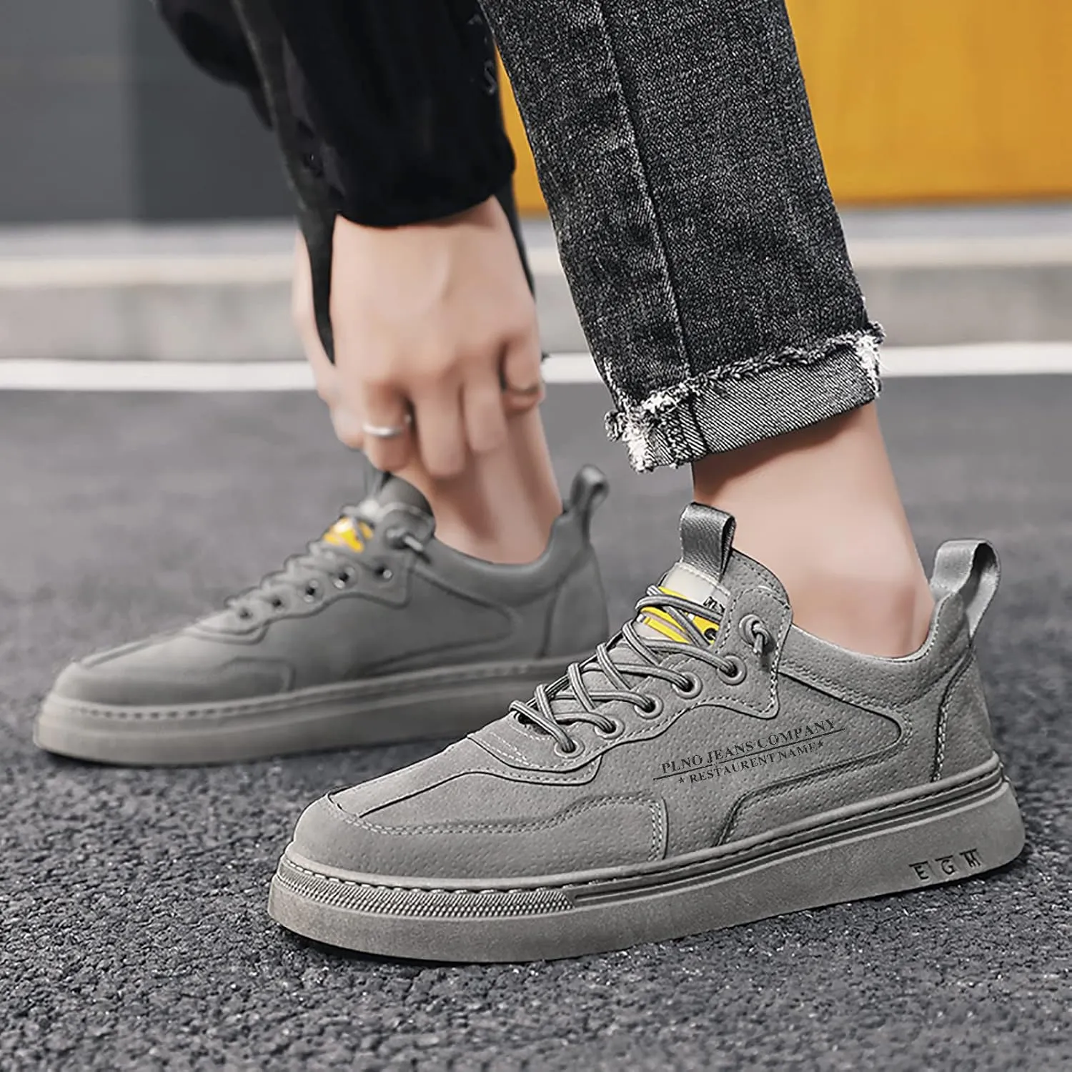 Walking Shoes Tennis Comfortable for Men Fashion Casual Lace Up Sport Shoes Skate