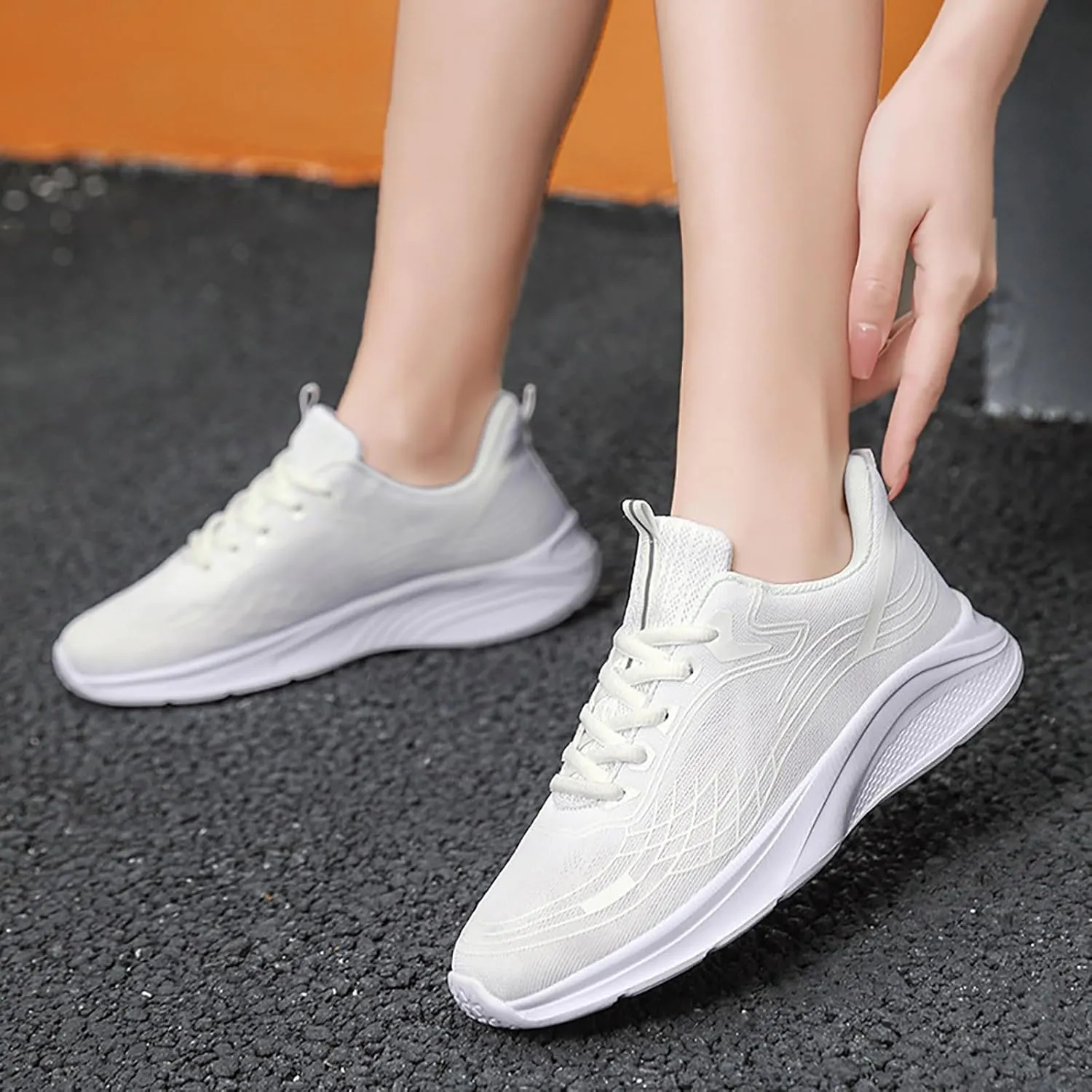 White High Top Sneakers for Women Wide Width Walking Shoes Women Arch Support Wide Walking Shoes for Women Slip Ons Running Shoes for Women Wide Fit Size 9 Wide Women's Round Toe Slip On Tennis Shoes