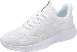 White High Top Sneakers for Women Wide Width Walking Shoes Women Arch Support Wide Walking Shoes for Women Slip Ons Running Shoes for Women Wide Fit Size 9 Wide Women's Round Toe Slip On Tennis Shoes