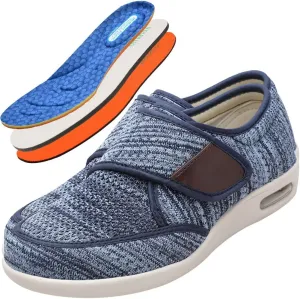 Wide Fit Trainers for Men - Comfortable Medical Shoes for Swollen Feet and Edema Relief
