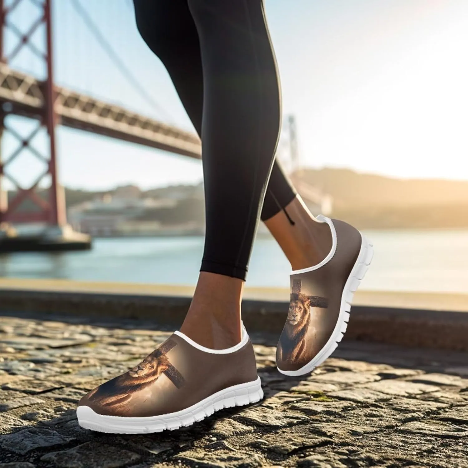 Women Casual Loafers Animal Print Non Slip Work Shoes Wide Width Low-Cut Flat Sneakers Everyday Footwear