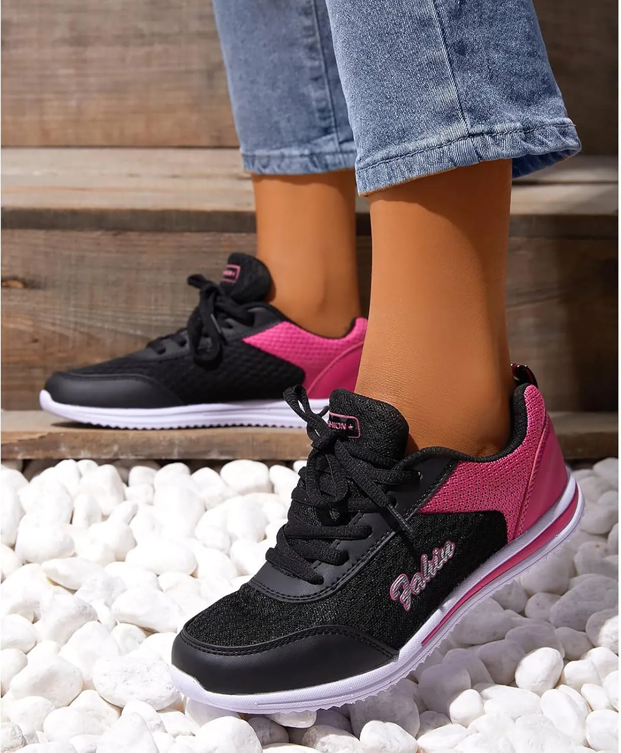 Women Sneakers Black Size 9 All Black Leather Non Slip Work Shoes Womens Walking Shoes for Women Brown Running Shoes for Women with Plantar Fasciitis Slip On Walking Shoes Women Black