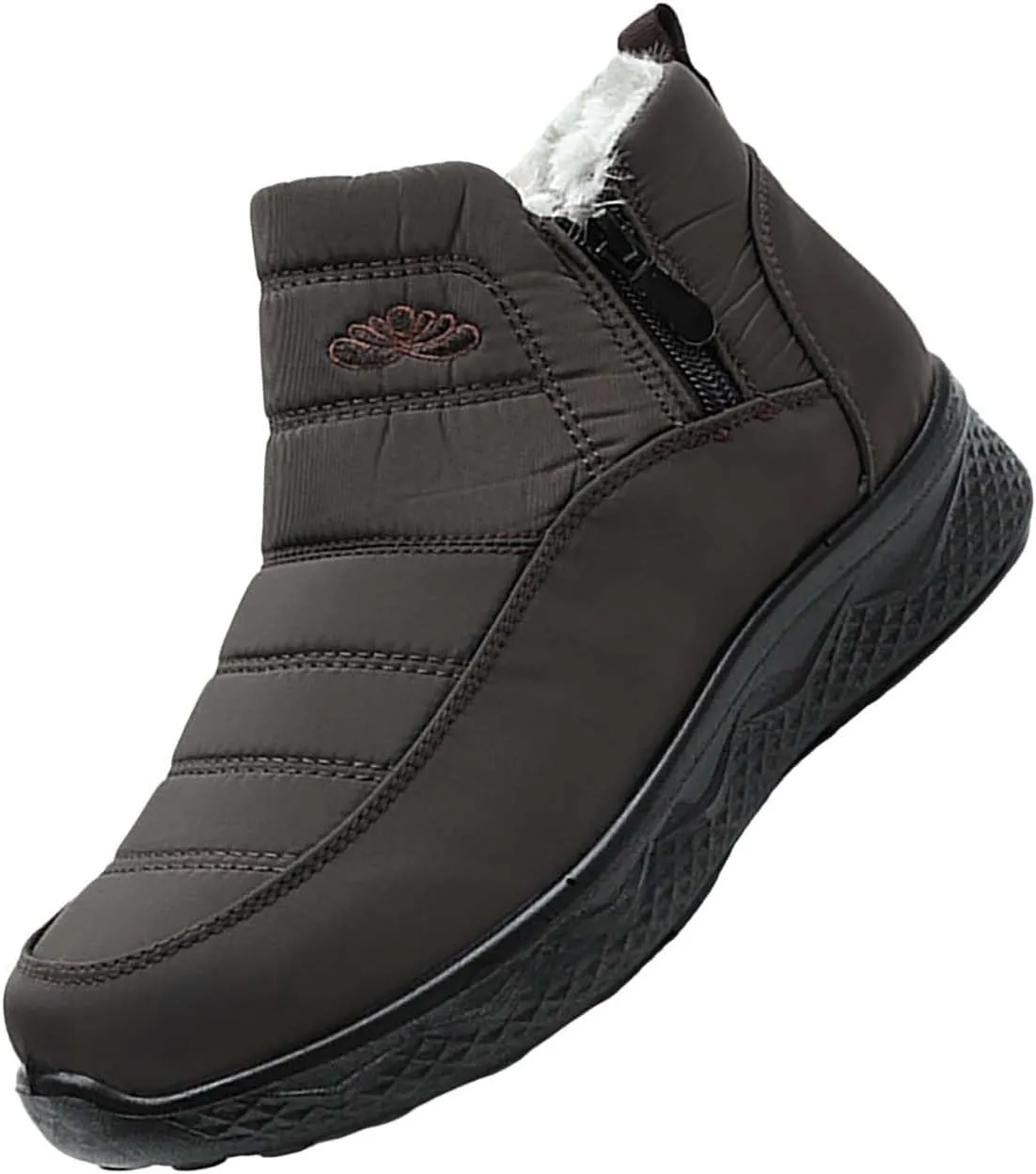 Women Snow Boots Waterproof Women's Fleece Lined Snow Boots Womens with Warm Fur Lining Barefoot Shoes Grounded Footwear Hiking Mens Running Shoes Men Snow Booties