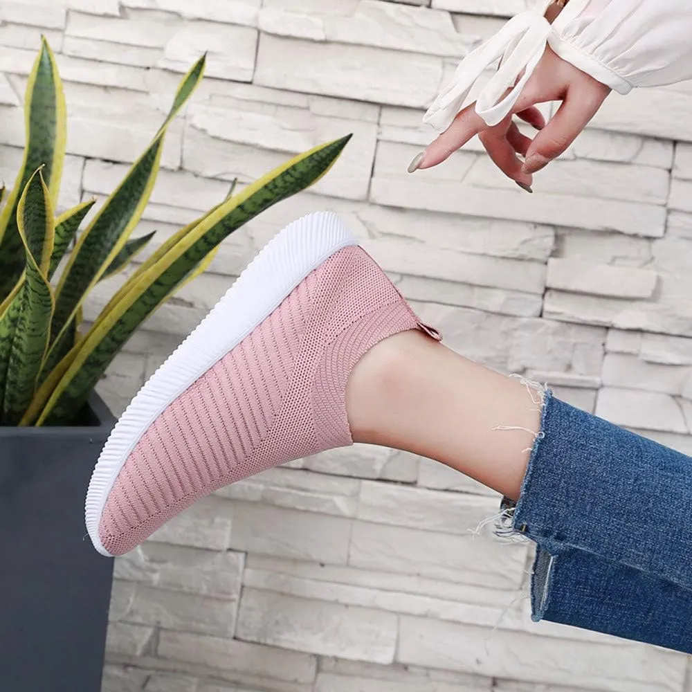 Women's Athletic Walking Shoes Slip On Casual Mesh Walking Shoes Women Comfort Ladies Casual Shoes Men's Fashion Sneakers Red Tennis Shoe Loafers Dress Shoe
