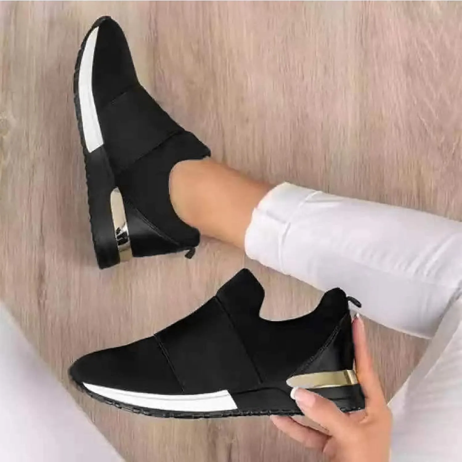 Womens Black Walking Sneakers Size 10 Mule Shoes for Women Slip On Heels Womens Size 9 1/2 Athletic Shoes Platform Sneakers for Women 2023 Non Slip Comfy Work Shoes for Women Standing All Day