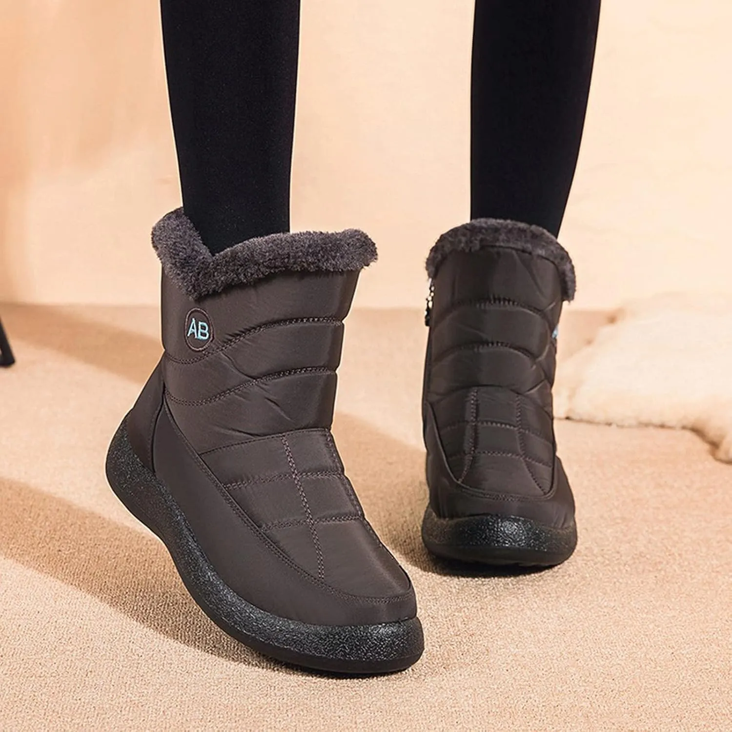 Womens Boots Winter Cute Ladies Premium Warm & Comfy Snow Boots Snow Boots Womens Winter Ankle Boots Ladies Plush Lined Snow Boot Barefoot Shoes Men Mens Booties Winter